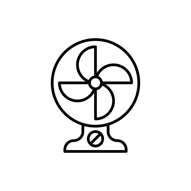 电风扇矢量图标图片下载