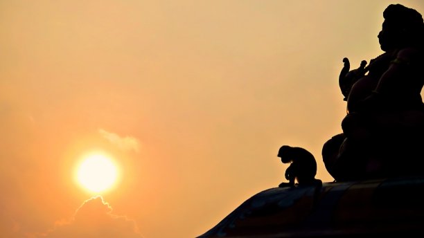 印度剪影雕像图片下载