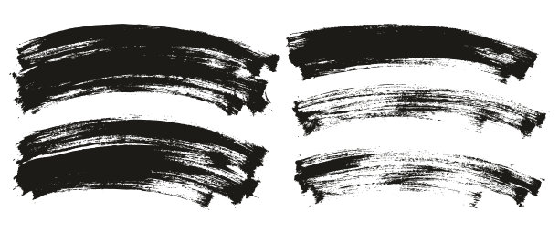 平面油漆刷薄弯曲背景高细节抽象矢量背景混合集图片下载