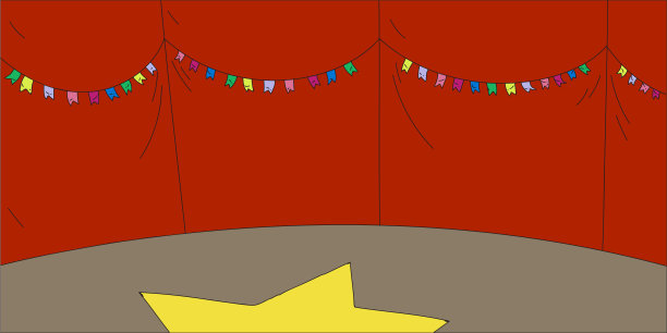 空马戏团场景下的竞技场帐篷与花环图片下载