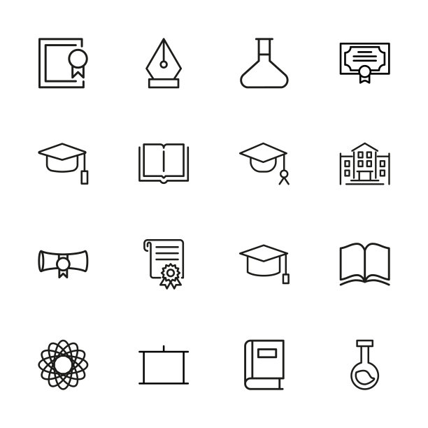 学习笔触线条图标集图片下载