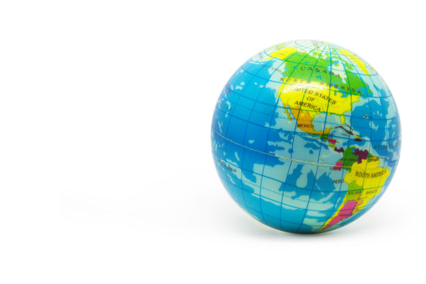 世界地图-地球仪-白色背景图片下载