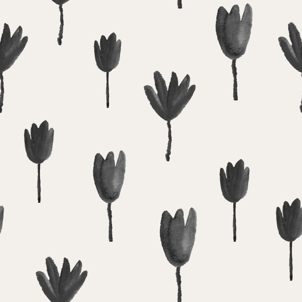 抽象水粉花无缝图案图片下载