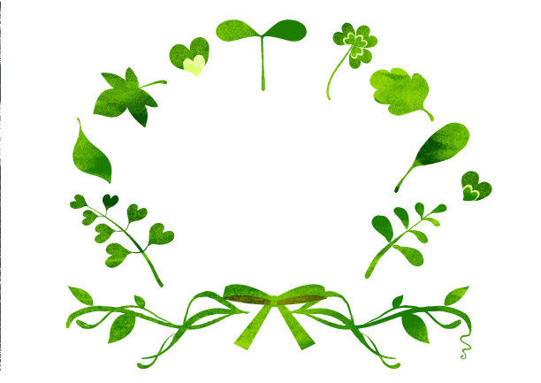 清新的绿色设计元素集图片下载