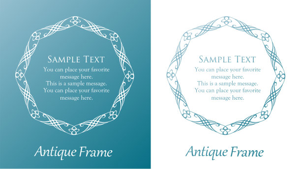 婚礼卡片设计，精美装饰的卡片设计，仿古图案的框架设计图片下载