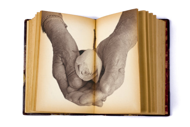 用手和花打开书图片下载