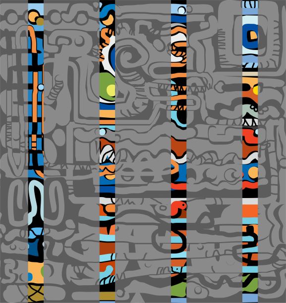 抽象、民族无缝图案、条纹、灰色。图片下载