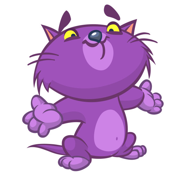 可爱和有趣的卡通猫。矢量图图片下载