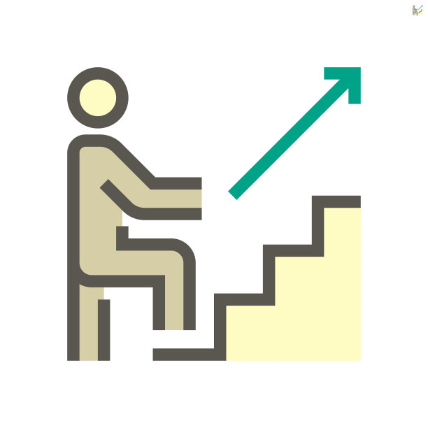 Step up矢量图标设计为业务培训概念设计元素，48X48像素完美和可编辑的笔触。图片下载