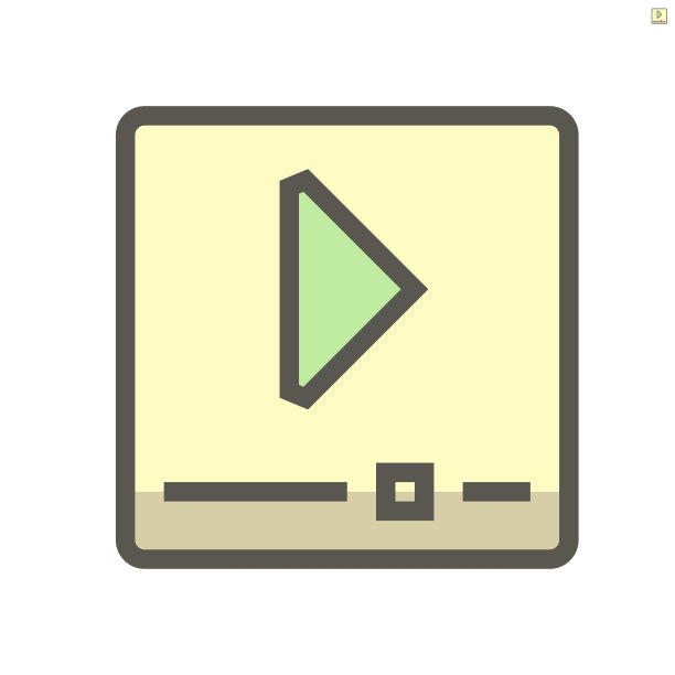 视频文件矢量图标设计，48x48像素完美和可编辑的笔触。图片下载