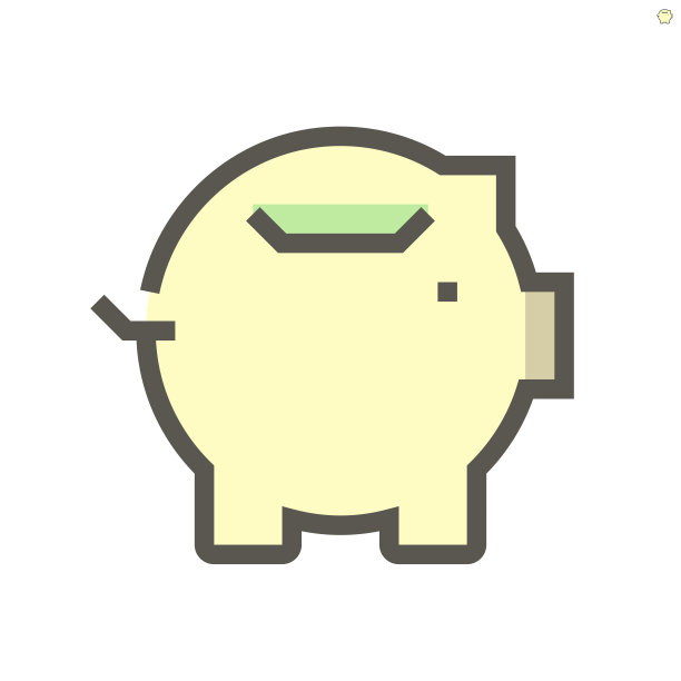 省钱的矢量图标设计为金融平面设计元素，48X48像素完美和可编辑的笔触。图片下载