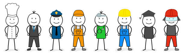 不同职业的简笔画图片下载