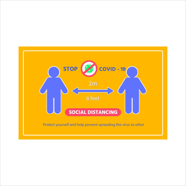 在公共场合保持社交距离，以防止冠状病毒的传播。空气中的Covid-19病毒。图片下载