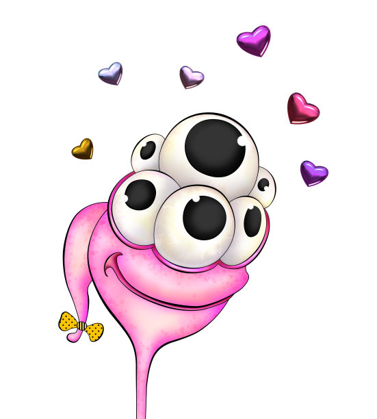 可爱的卡通恋爱女孩图片下载