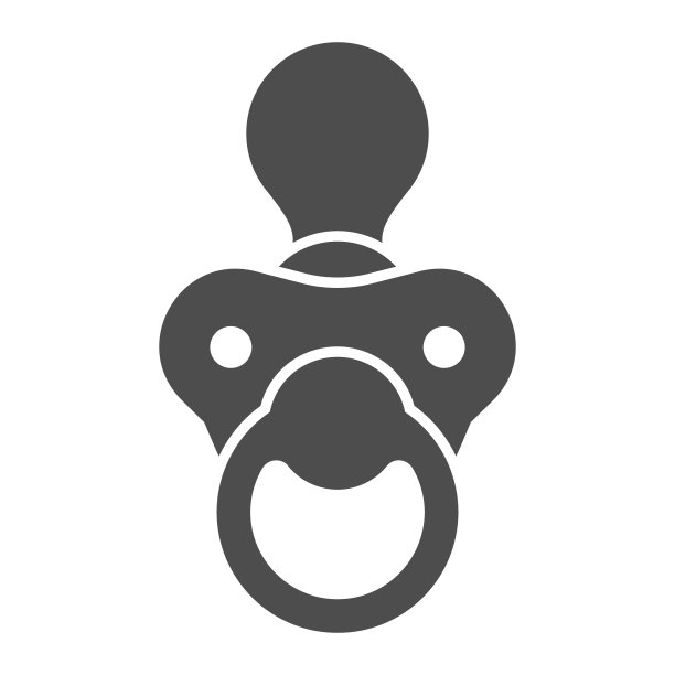 婴儿乳头固体图标。儿童硅胶假象形文字风格的象形图上的白色背景。婴儿假人或奶嘴的移动概念和网页设计。矢量图形。图片下载