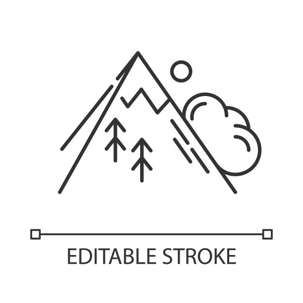 雪崩线性图标。突然塌陷。意想不到的滑坡。大量的雪从山上落下。细线说明。轮廓的象征。矢量孤立轮廓绘制。可编辑的中风图片下载