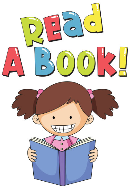字体设计为阅读书籍与儿童阅读书籍图片下载