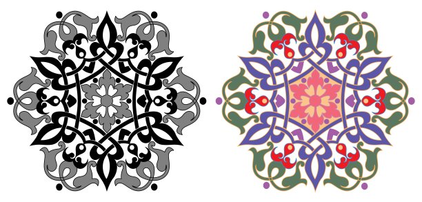 阿拉伯式花纹装饰图片下载