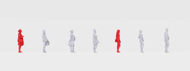 社交距离概念是指人们在排队、排队、预防冠状病毒病时站远一点图片下载