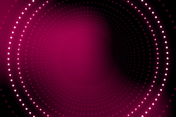 灯光隧道为您的背景。明亮的充满活力的点。激光照明。粉红色的颜色。图片下载