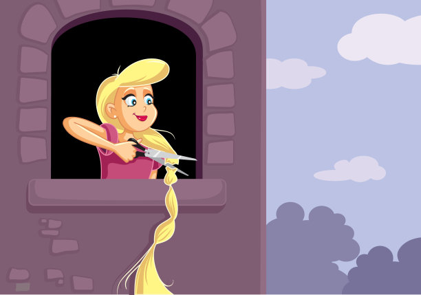 独立的公主在自我隔离剪她的锁图片下载