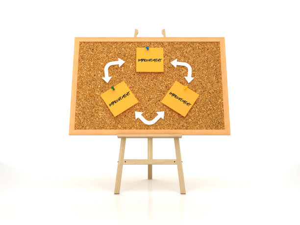 改进了软木板框架上的贴片- 3D渲染图片下载