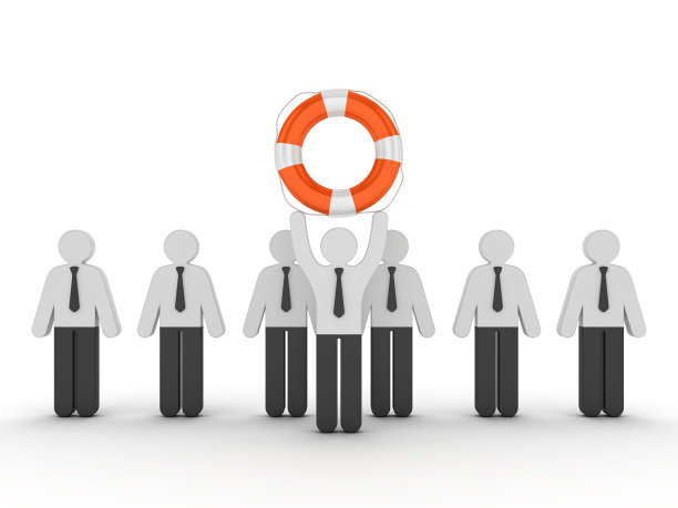 象形图商务人士与生活带- 3D渲染图片下载