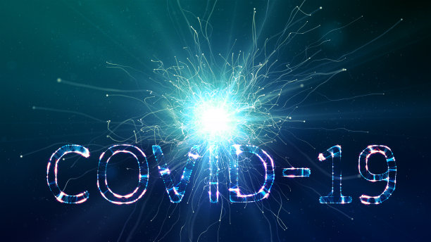 题词冠状病毒COVID-19病毒背景。图片下载