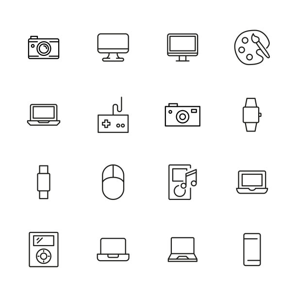 大量的爱好系列图标。图片下载