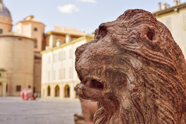 狮子头特写广场圣普罗斯佩罗雷焦艾米利亚图片下载