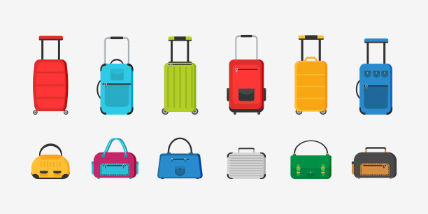 不同类型的行李。图片下载