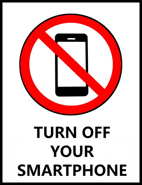 关掉你的智能手机。禁止标志。图片下载