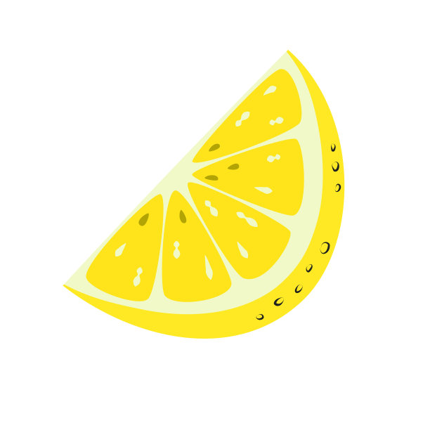白色背景上孤立的柠檬片图片下载
