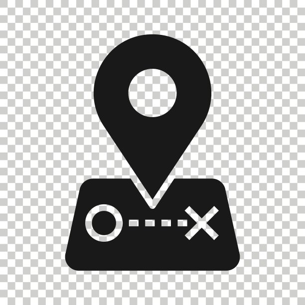 扁平风格的地图图钉图标。白色背景上的GPS导航矢量图。定位位置商务概念。图片下载