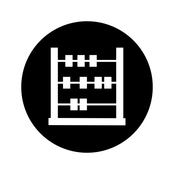算盘图标，计算数学/黑色版图片下载