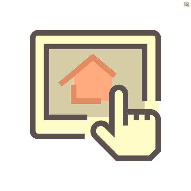 住宅发展概念矢量图标设计。图片下载