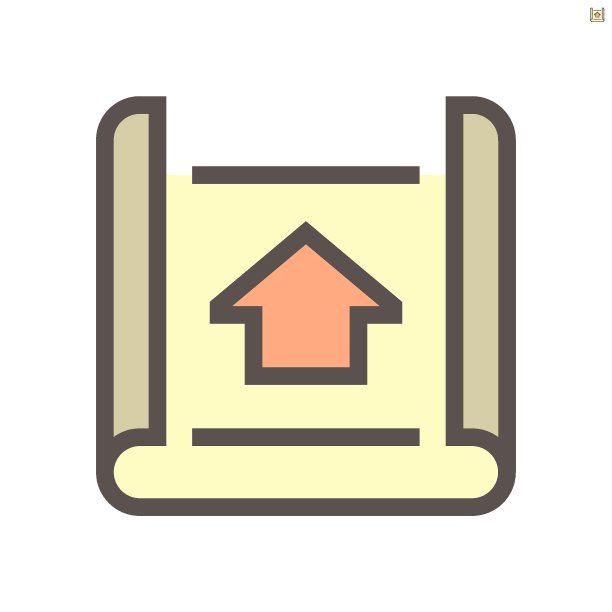 工程制图平面矢量图标设计。图片下载