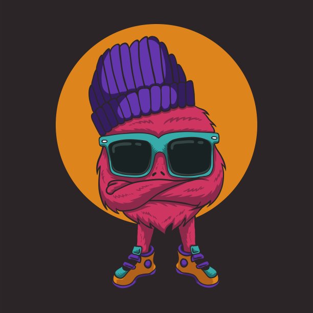 很酷的怪物矢量图图片下载