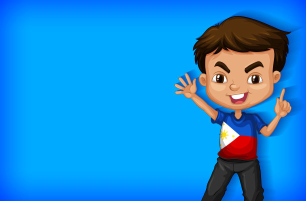 背景模板与素色墙和快乐的男孩图片下载