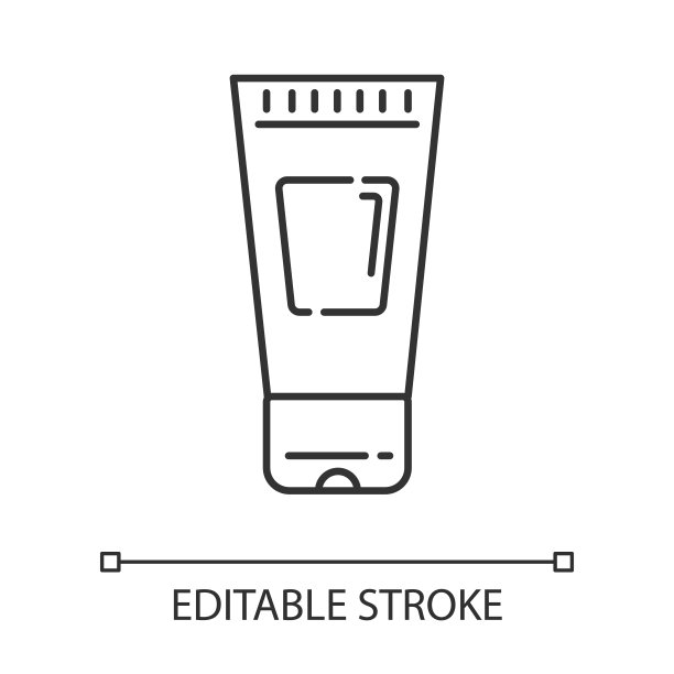 身体乳液线性图标。脱毛、脱毛后护理补水产品。天然健康护肤。细线说明。轮廓的象征。矢量孤立轮廓绘制。可编辑的中风图片下载