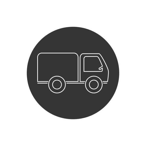 卡车线条图标矢量图图片下载