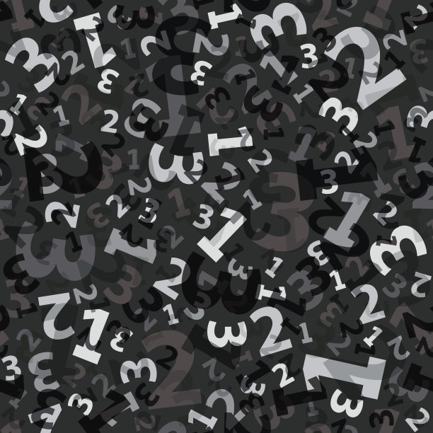 黑色123数字背景无缝图片下载