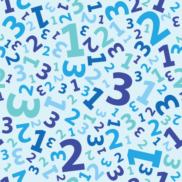 蓝色123号码背景无缝图片下载