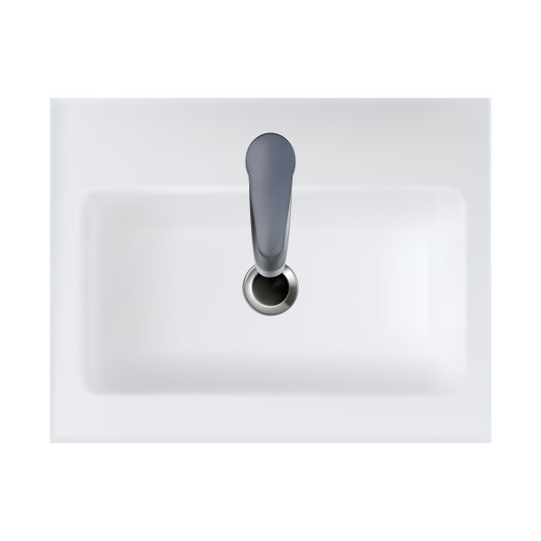 浴室水槽陶瓷设备顶视图矢量图片下载