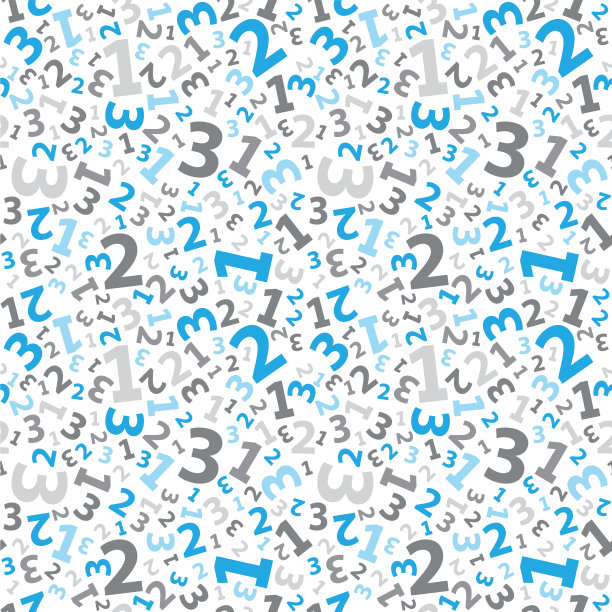 蓝色123号码背景无缝图片下载