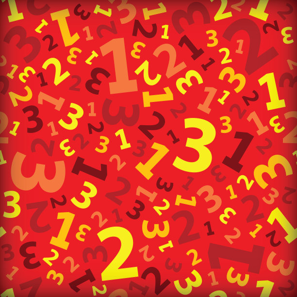 红色123号码背景无缝图片下载