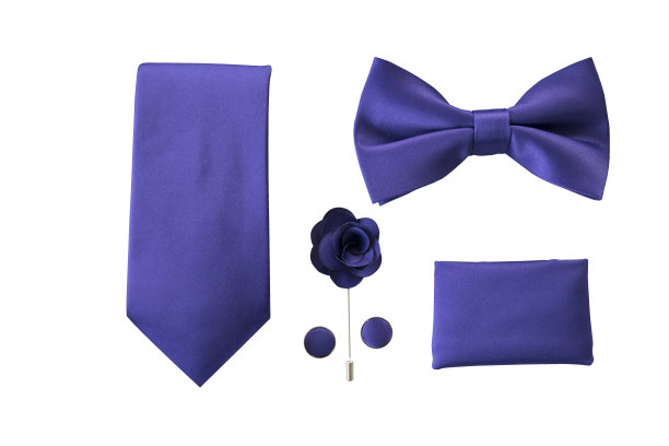 设置与领结领结袖扣手帕和翻领孤立以上的白色背景。图片下载