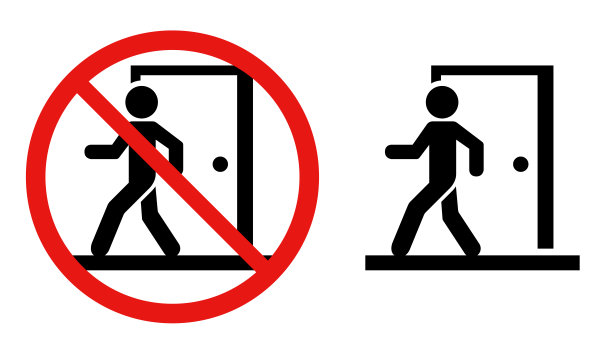 禁止和允许外出的标志图片下载