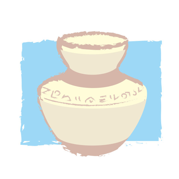 古色古香的花瓶，简单的图片，用于装饰设计。海报上的灯光背景。图形元素。室内风格的插图。孤立向量符号符号。程式化的艺术历史图片下载