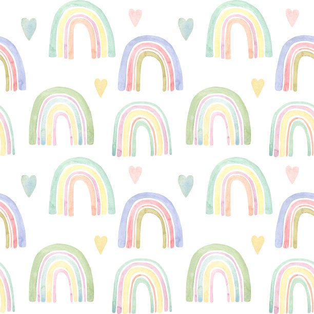 水彩彩虹模式图片下载